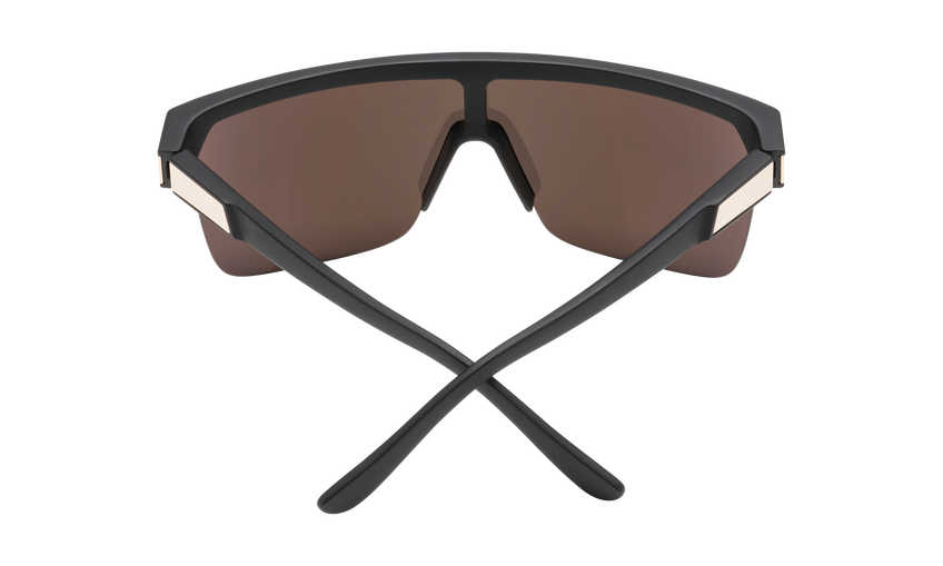 SPY Flynn 5050 Matte Black Gold - HD Plus Bronze With Gold Spectra Mirror Sunglasses