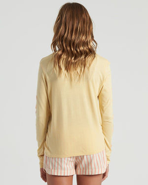 BILLABONG Surreal Fruit Long Sleeve T-Shirt Girls Pale Yellow