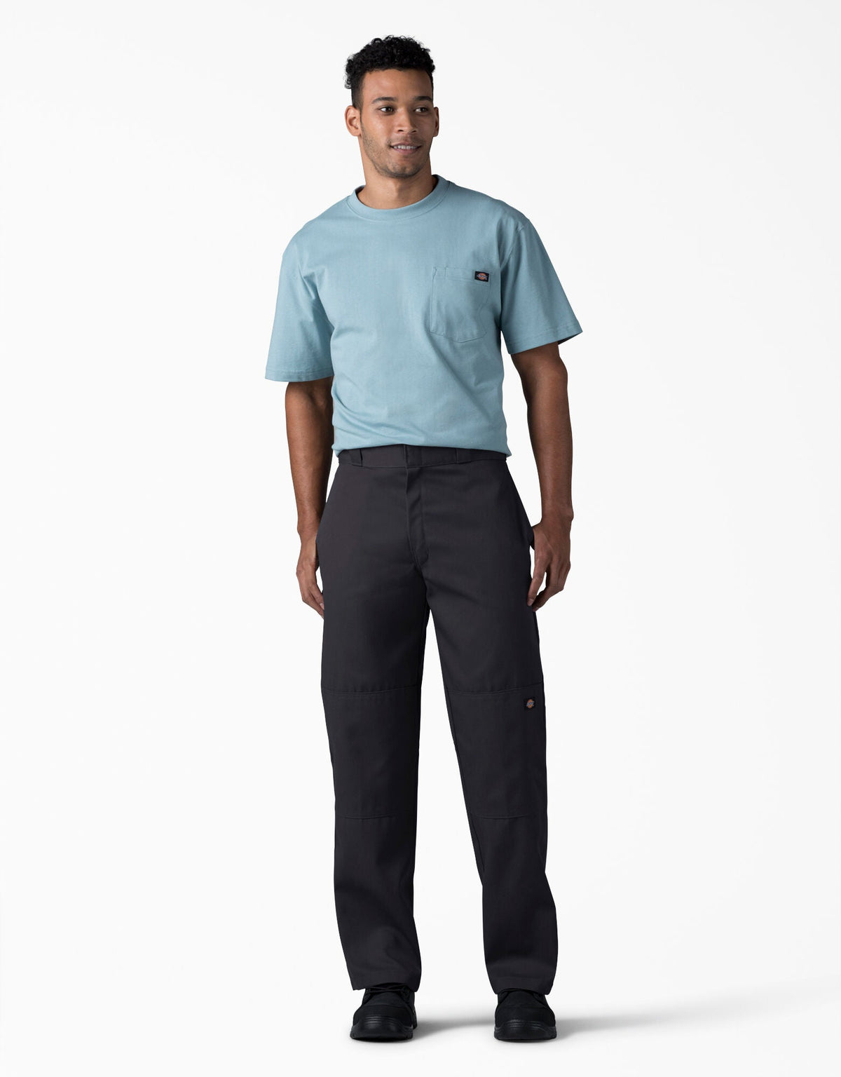 DICKIES FLEX Loose Fit Double Knee Work Pants Black Freeride