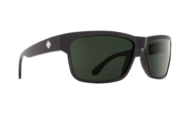 SPY Frazier Black - Happy Grey Green Polarized Sunglasses