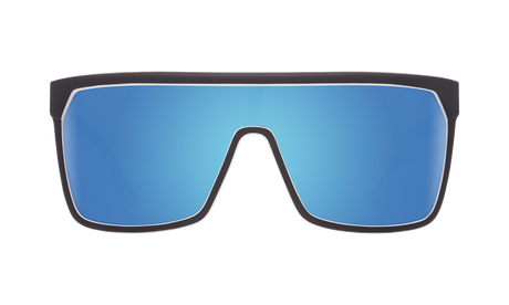 SPY Flynn Whitewall - HD Plus Grey Green With Light Blue Spectra Mirror Sunglasses