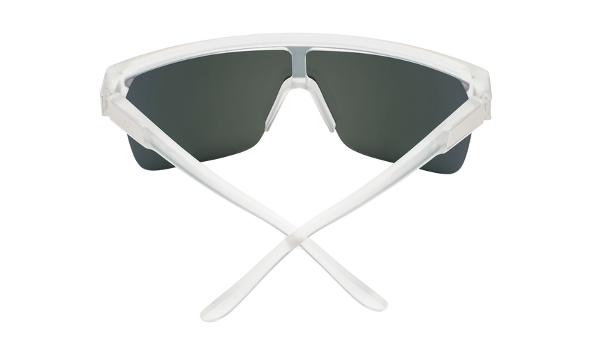 SPY Flynn 5050 Matte Crystal - HD Plus Grey Green w/ Red Spectra Mirror Sunglasses