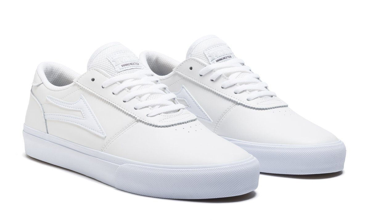LAKAI Manchester Shoes White Leather FOOTWEAR - Men's Skate Shoes Lakai 