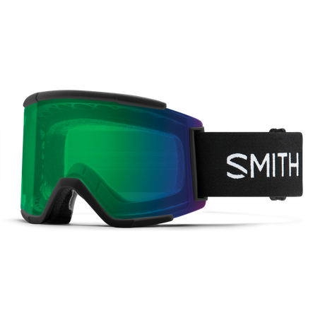 SMITH Squad XL Black - ChromaPop Everyday Green Mirror + ChromaPop Storm Rose Flash Snow Goggle