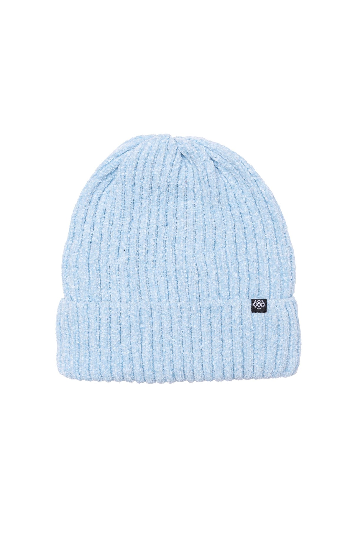 686 Women's Velour Flat Cuffed Beanie Icy Blue Women's Beanies 686 