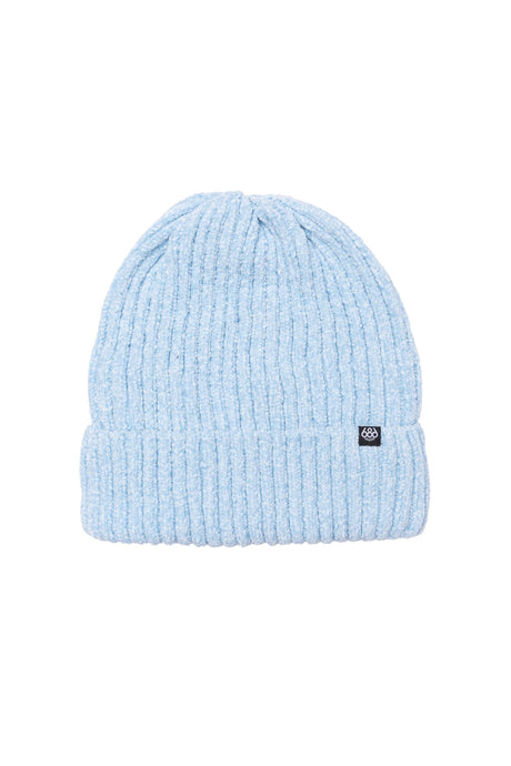686 Women's Velour Flat Cuffed Beanie Icy Blue Women's Beanies 686 