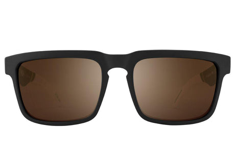 SPY + Tom Wallisch Matte Black - Happy Bronze With Gold Spectra Mirror Sunglasses Sunglasses Spy 