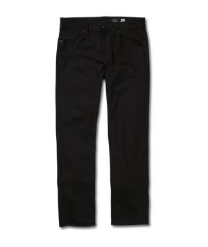 VOLCOM Solver Modern Fit Jeans Black On Black Men's Denim Volcom 