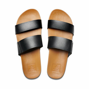 REEF Cushion Bounce Vista Sandals Women's Black/ Natural Women's Sandals Reef 