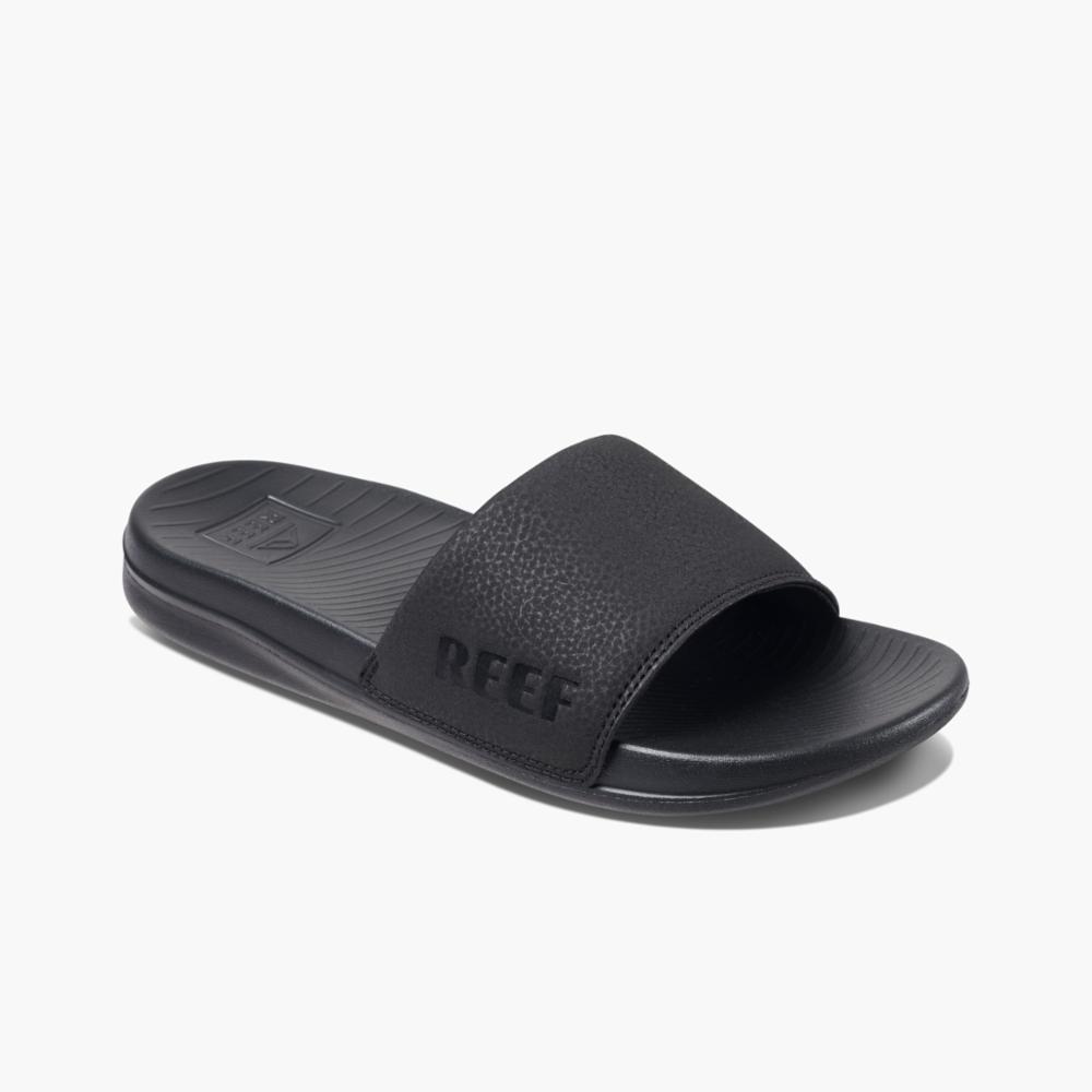 REEF One Slide Sandals Women's Black Women's Sandals Reef 6 