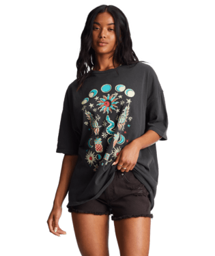 BILLABONG Women's Into the Mystic T-Shirt Off Black Women's T-Shirts Billabong 