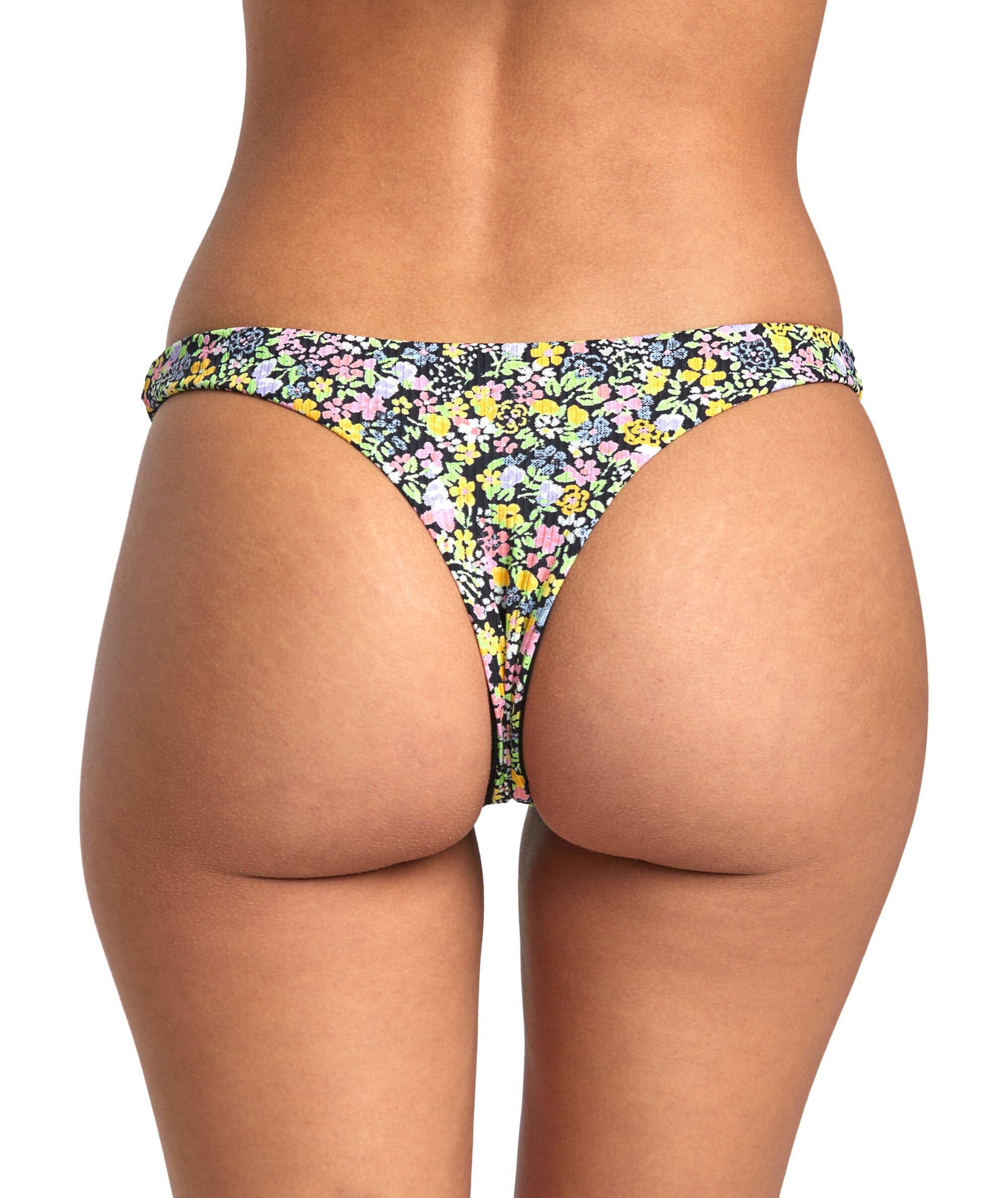RVCA Women's Flower Field Ultra Skimp French Bikini Bottoms Multi