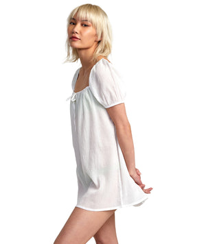 RVCA Hit Repeat Cover Up Dress Whisper White Women's Cover Ups and Kimonos RVCA 