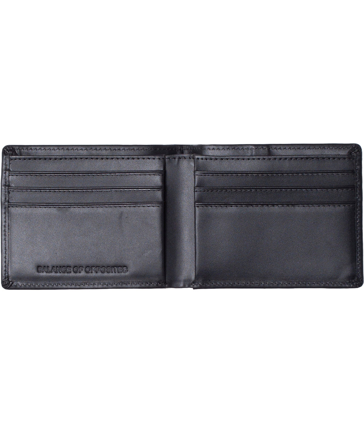 RVCA Cedar Bi-Fold Leather Wallet Black - Freeride Boardshop