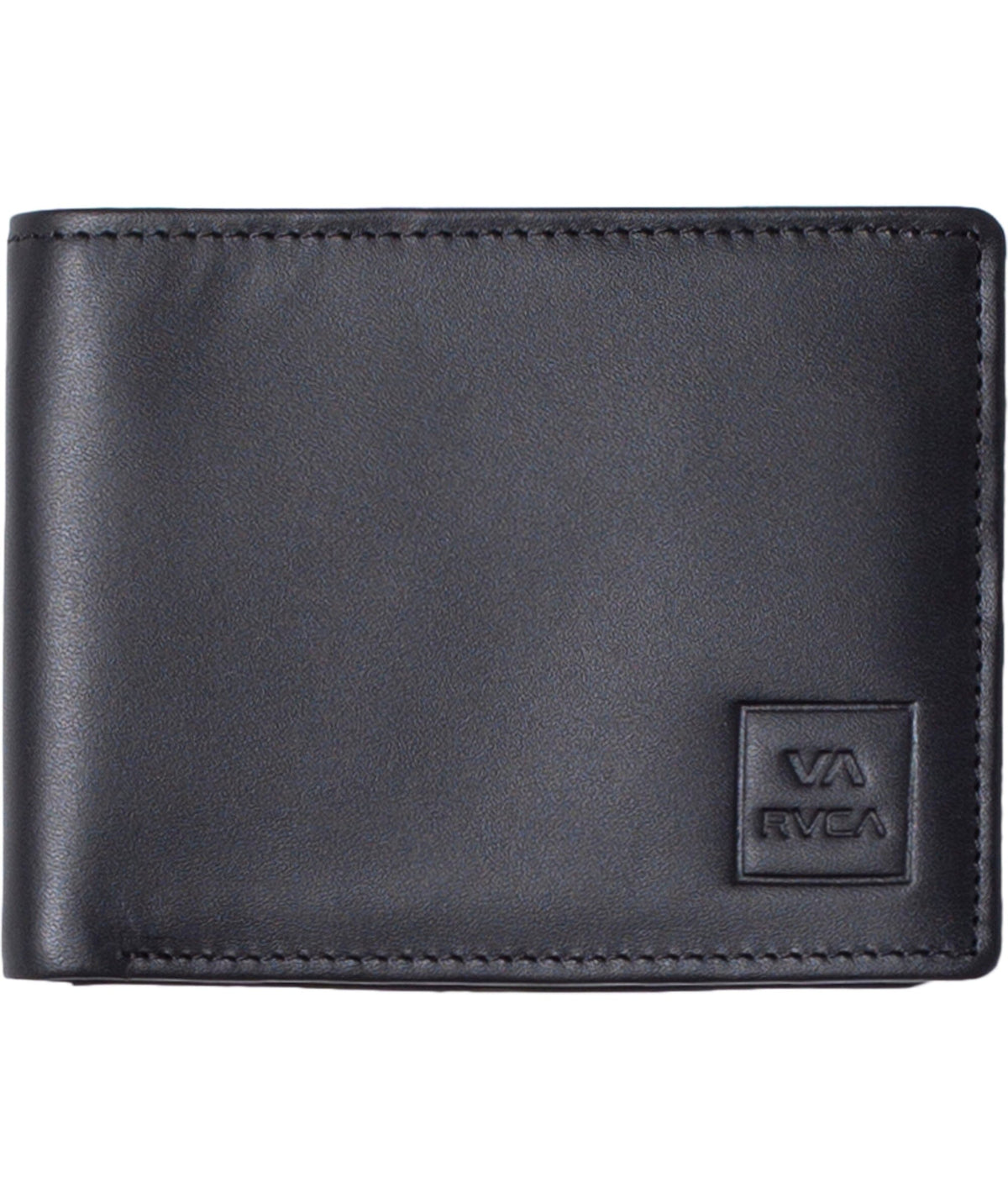 RVCA Cedar Bi-Fold Leather Wallet Black - Freeride Boardshop