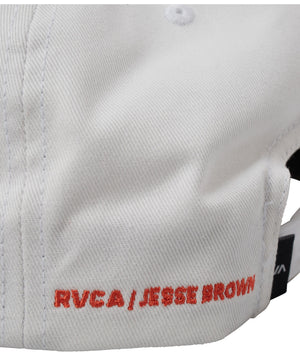 RVCA Jesse Brown Asterisk Snapback Hat White Men's Hats RVCA 