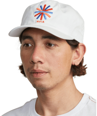 RVCA Jesse Brown Asterisk Snapback Hat White Men's Hats RVCA 