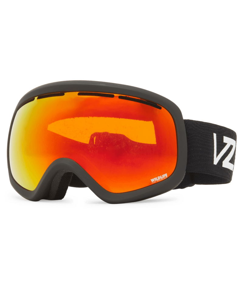 VONZIPPER Skylab Black Satin - Wildlife Fire Chrome + Low Light Snow Goggle Snow Goggles VonZipper 