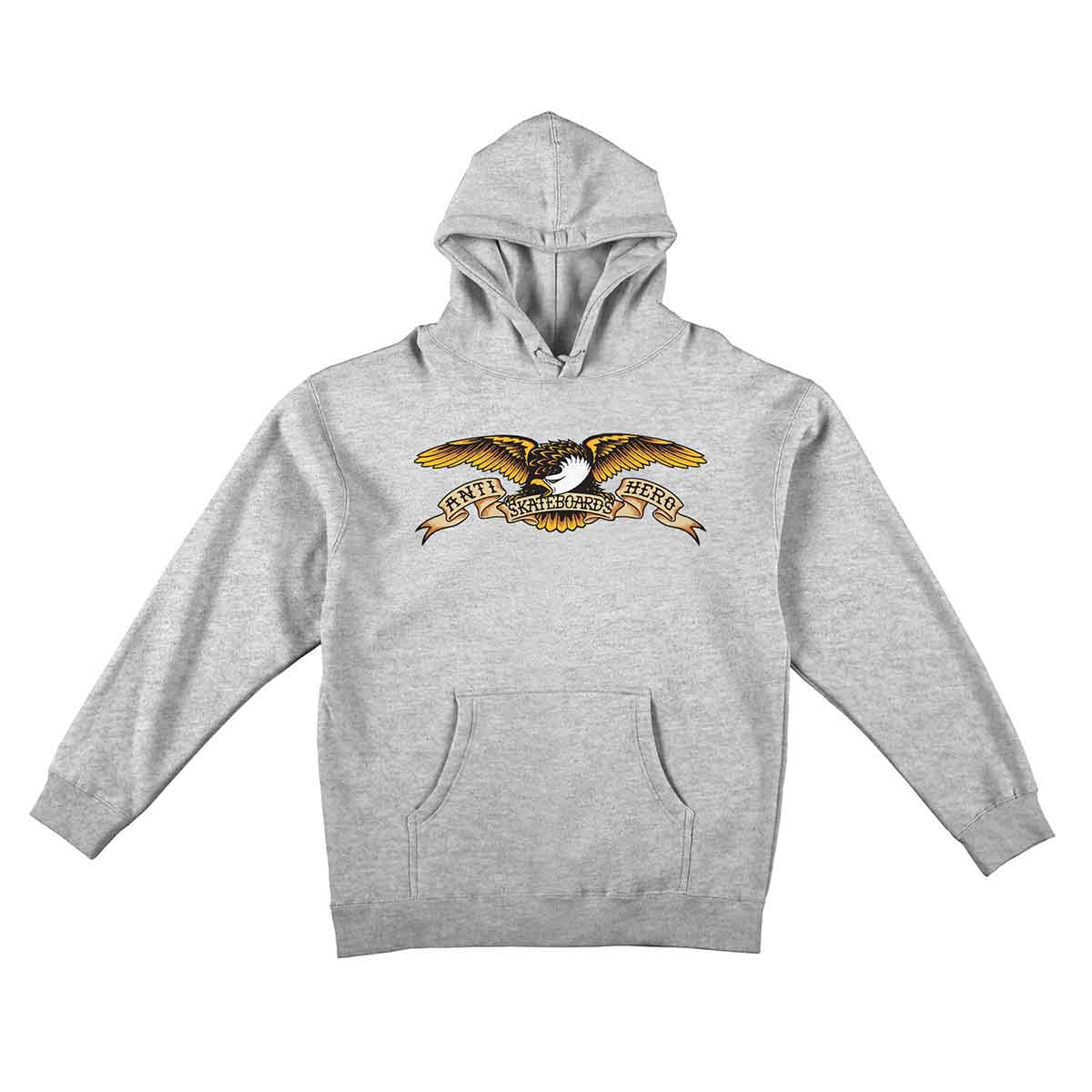 ANTIHERO Youth Eagle Pullover Hoodie Grey Heather/Multi Color Prints Boy's Pullover Hoodies Antihero 