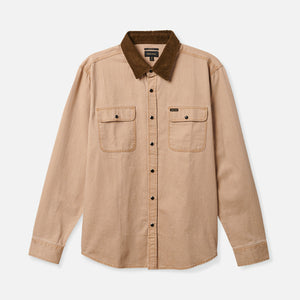 BRIXTON Bowery Reserve Long Sleeve Button Up Mojave - Freeride
