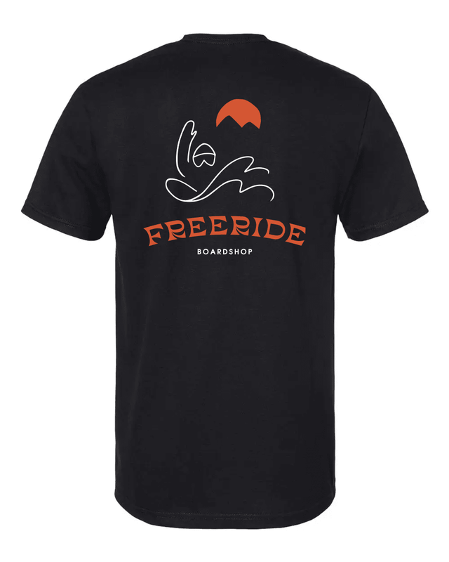 FREERIDE Pow Slash T-Shirt Black Men's Short Sleeve T-Shirts Freeride 