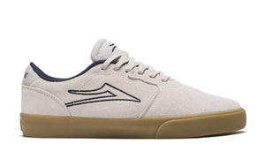 LAKAI Cardiff Shoes White/Gum Suede Men's Skate Shoes Lakai 