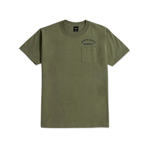HUF Chop Shop Pocket T-Shirt Olive Men's Short Sleeve T-Shirts huf 