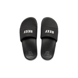 REEF Kids One Slide Sandals Reef Black/White Youth Sandals Reef 