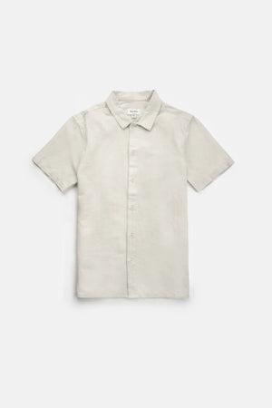 RHYTHM Classic Linen Short Sleeve Button Up Sand Men's Short Sleeve Button Up Shirts Rhythm 