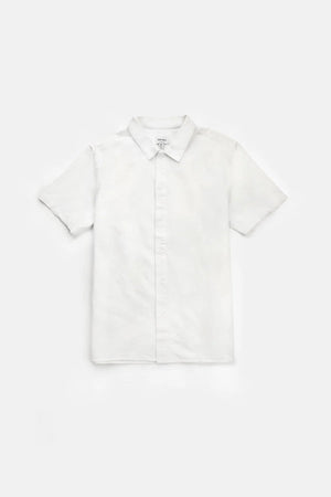 RHYTHM Classic Linen Short Sleeve Button Up Vintage White Men's Short Sleeve Button Up Shirts Rhythm 