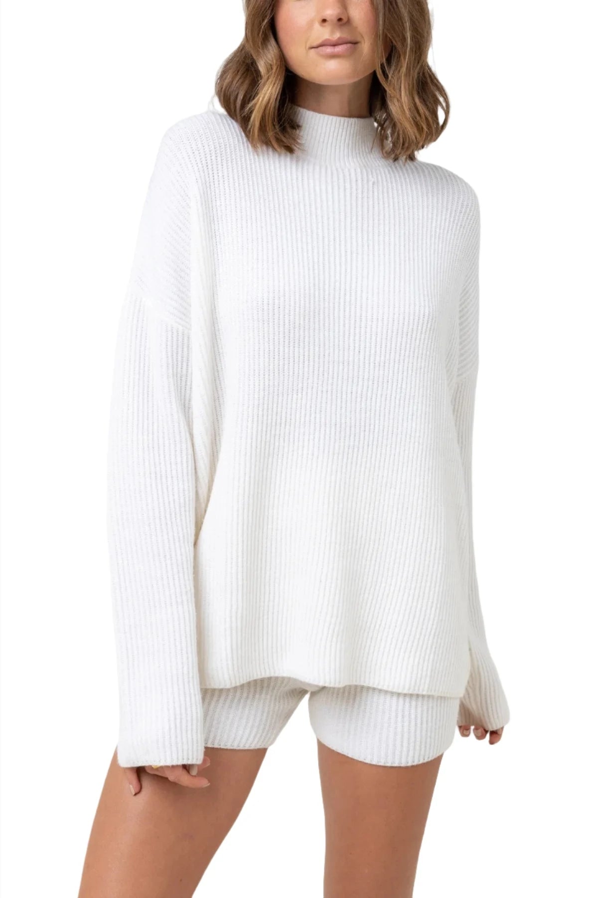 Cream funnel neck clearance jumper