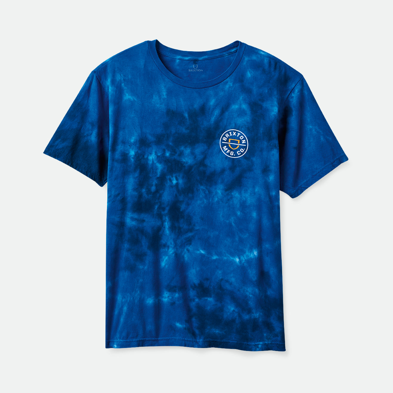 BRIXTON Crest II T-Shirt Navy/Sky Blue Cloud Wash Men's Short Sleeve T-Shirts Brixton 