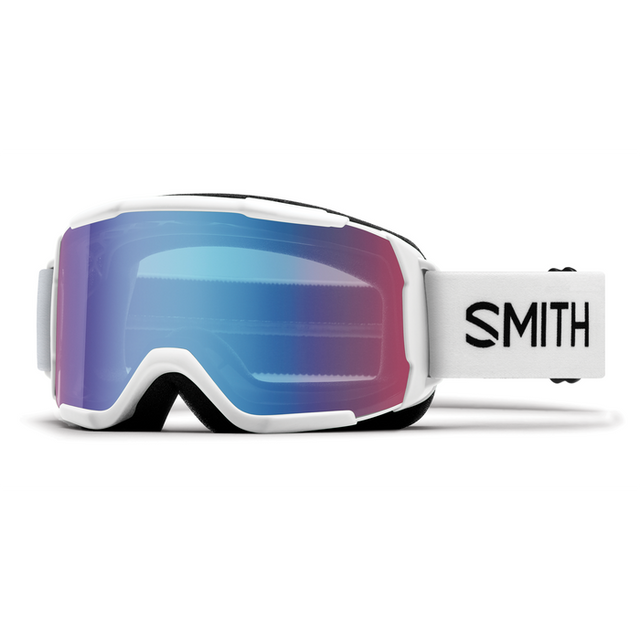 SMITH Youth Daredevil White - Blue Sensor Mirror Snow Goggle Youth Snow Goggles Smith 
