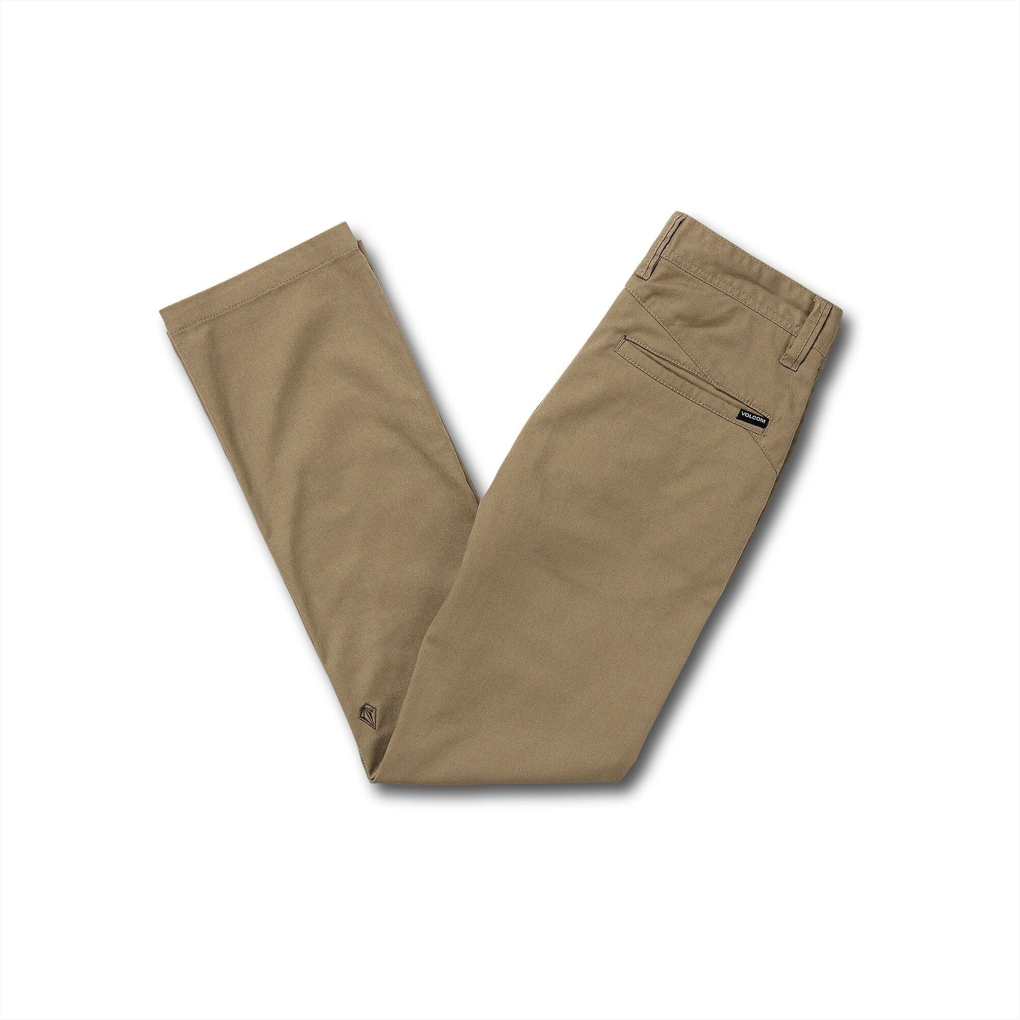 VOLCOM Youth Frickin Modern Stretch Pants Khaki Boy's Denim and Pants Volcom 