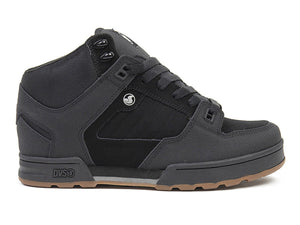 DVS Militia Boots Black Black Gum Nubuck Men's Skate Shoes DVS 
