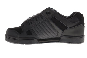 DVS Celsius Shoes Black Black Leather FOOTWEAR - Men's Skate Shoes DVS 