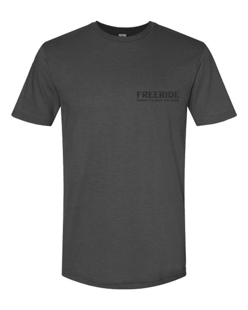 FREERIDE Deep Reaper T-Shirt Charcoal Heather Men's Short Sleeve T-Shirts Freeride 