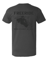FREERIDE Deep Reaper T-Shirt Charcoal Heather Men's Short Sleeve T-Shirts Freeride 