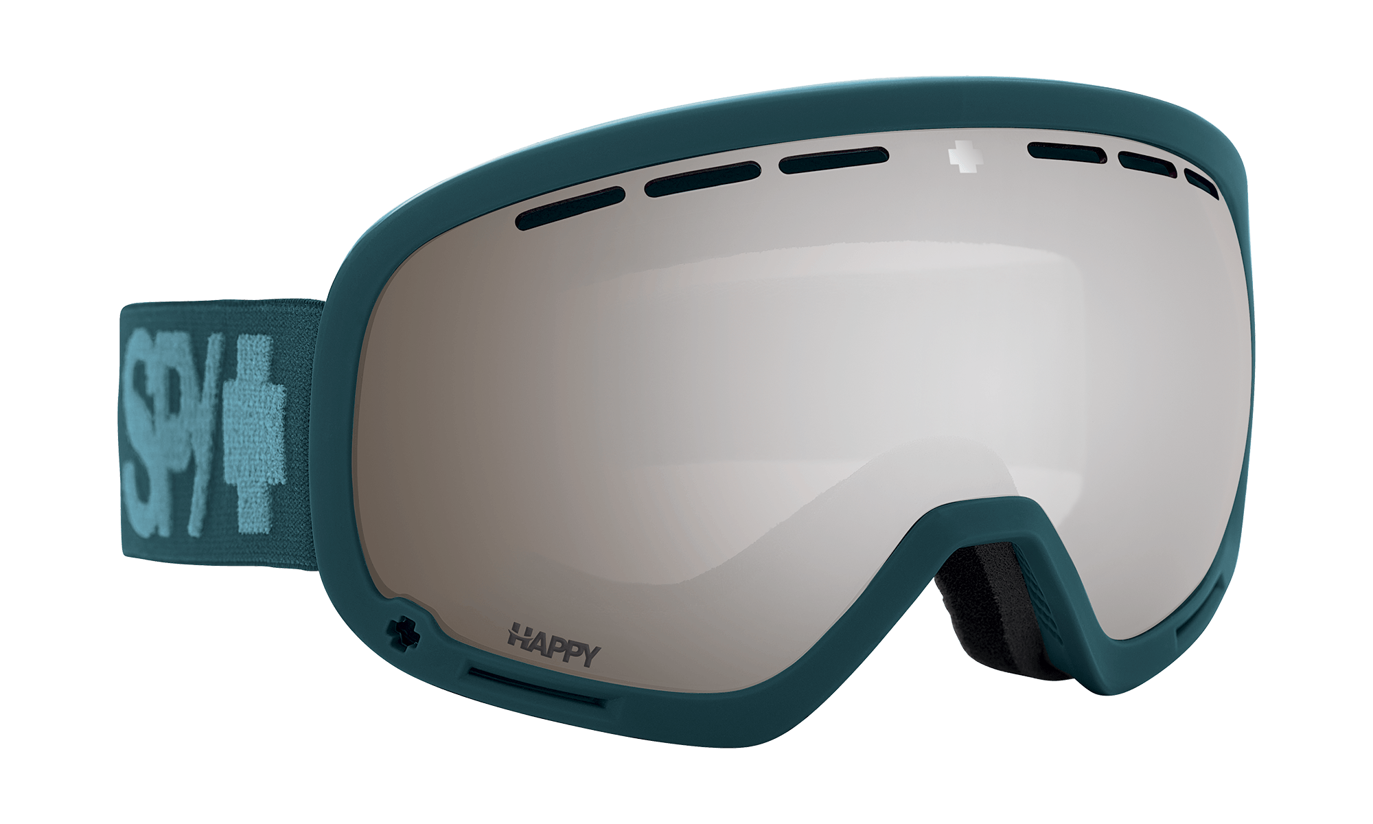 SPY Marshall Monochrome Teal - Happy ML Rose With Silver Spectra Mirror Snow Goggle Snow Goggles Spy 