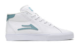 LAKAI Flaco 2 Mid Shoes White/Nile Leather Men's Skate Shoes Lakai 
