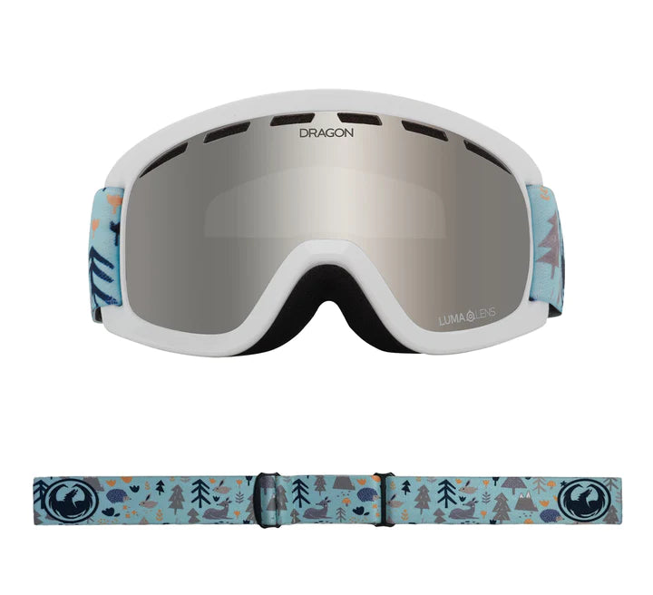 DRAGON Youth Lil D Forest Friends - Lumalens Silver Ion Snow Goggle Youth Snow Goggles Dragon 