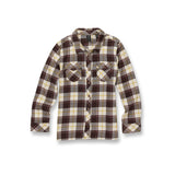 VOLCOM Girls Getting Rad Plaid Long Sleeve Flannel Espresso Girl's Long Sleeve T-shirts Volcom 
