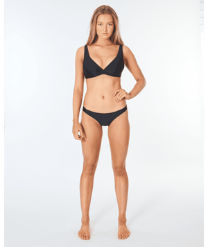 RIP CURL Women's Classic Surf Full Coverage Bikini Bottom Black Women's Bikini Bottoms Rip Curl 