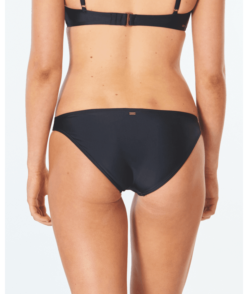 RIP CURL Women's Classic Surf Full Coverage Bikini Bottom Black Women's Bikini Bottoms Rip Curl 