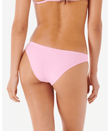 RIP CURL Women's Premium Surf Cheeky Coverage Bikini Bottom Light Pink Women's Bikini Bottoms Rip Curl 