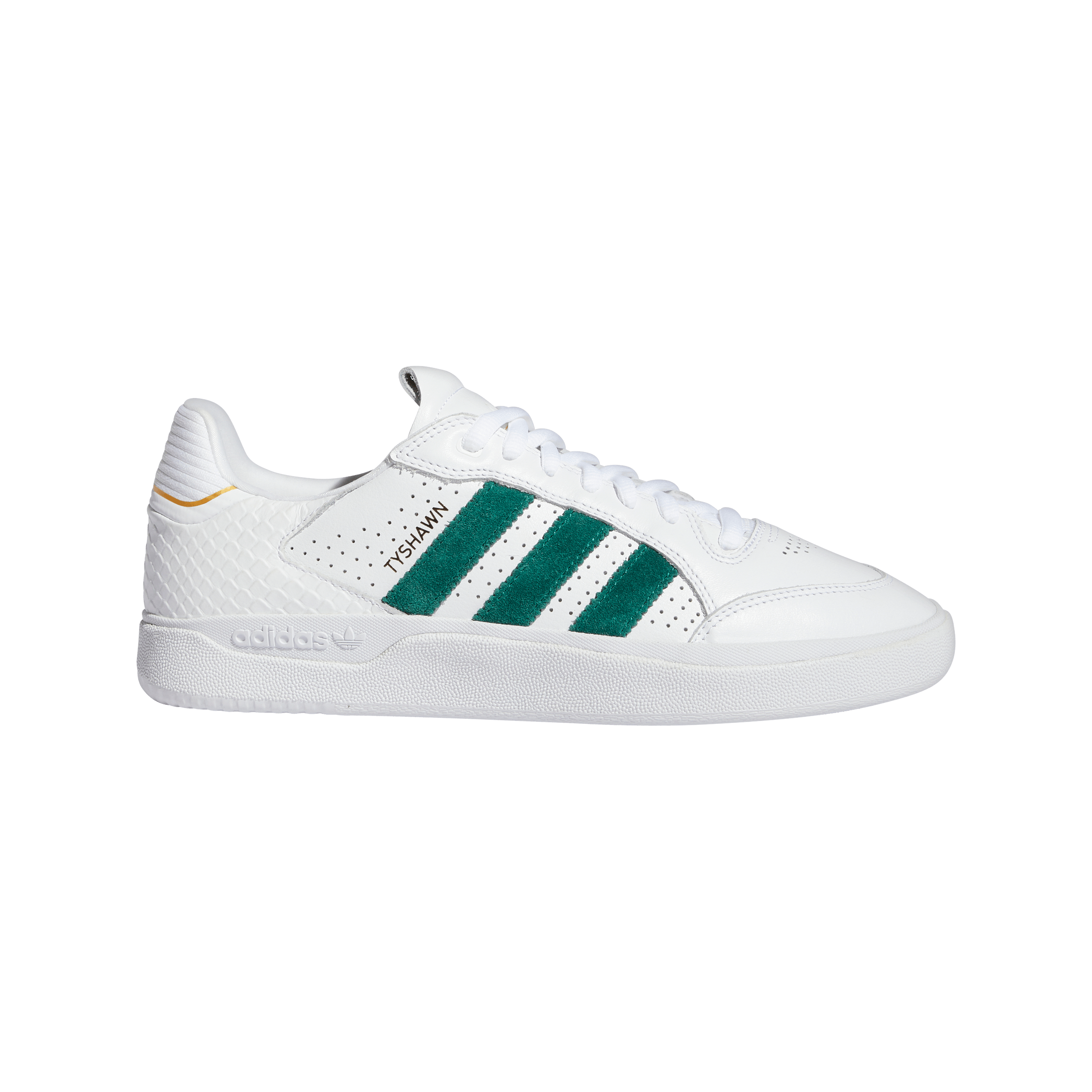 ADIDAS Tyshawn Low Shoes Cloud White Collegiate Green Gold