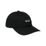 HUF Set OG Curved 6-Panel Hat Black Men's Hats huf 