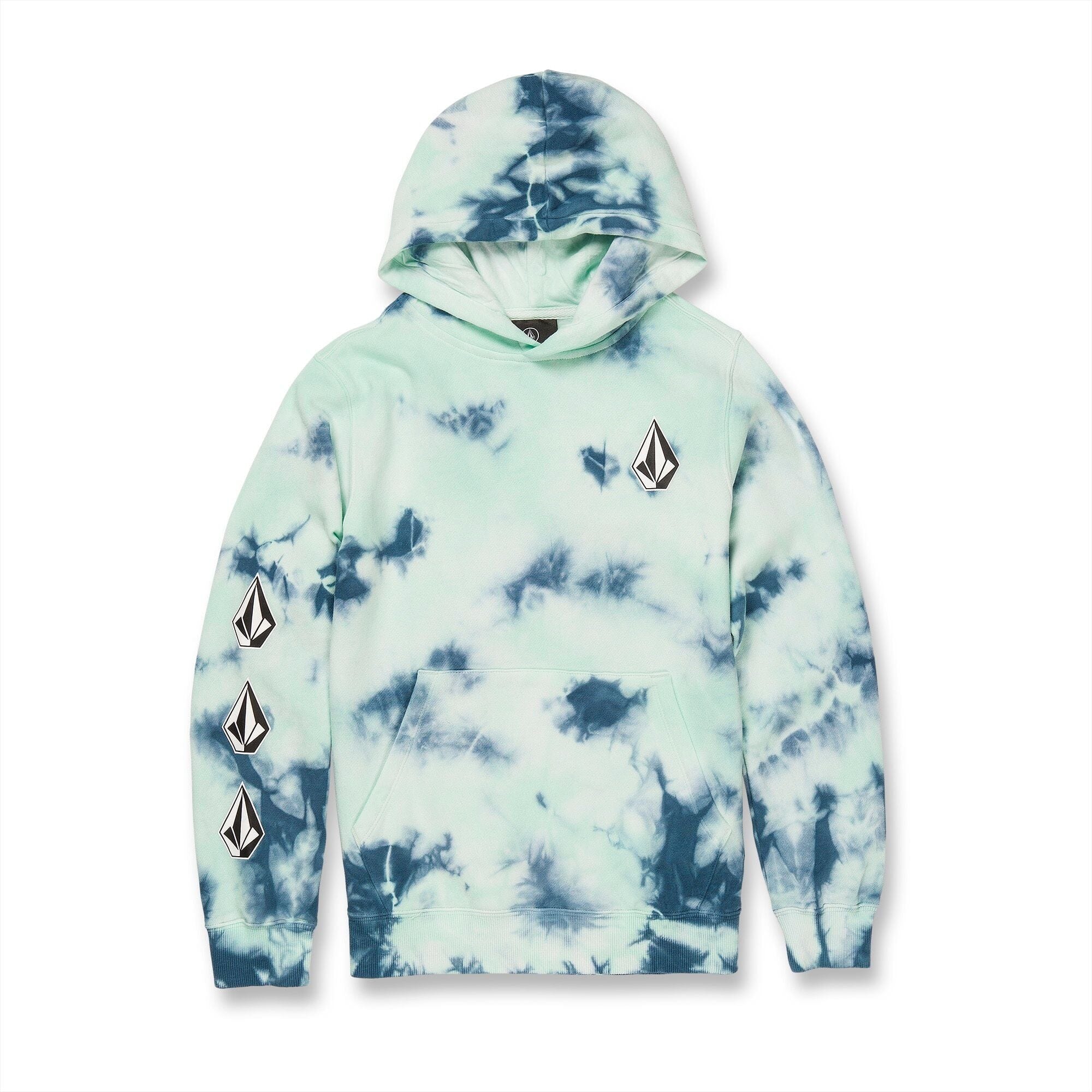 VOLCOM Youth Iconic Stone Plus Pullover Hoodie Temple Teal Boy's Pullover Hoodies Volcom 