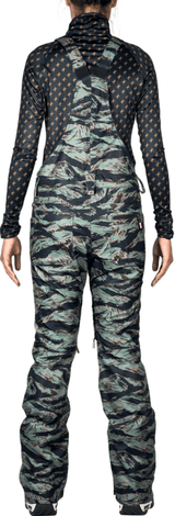 L1 Loretta Bib Overall Snowboard Pants Women's Tiger Camo 2021 WOMENS OUTERWEAR - Women's Snowboard Pants L1 