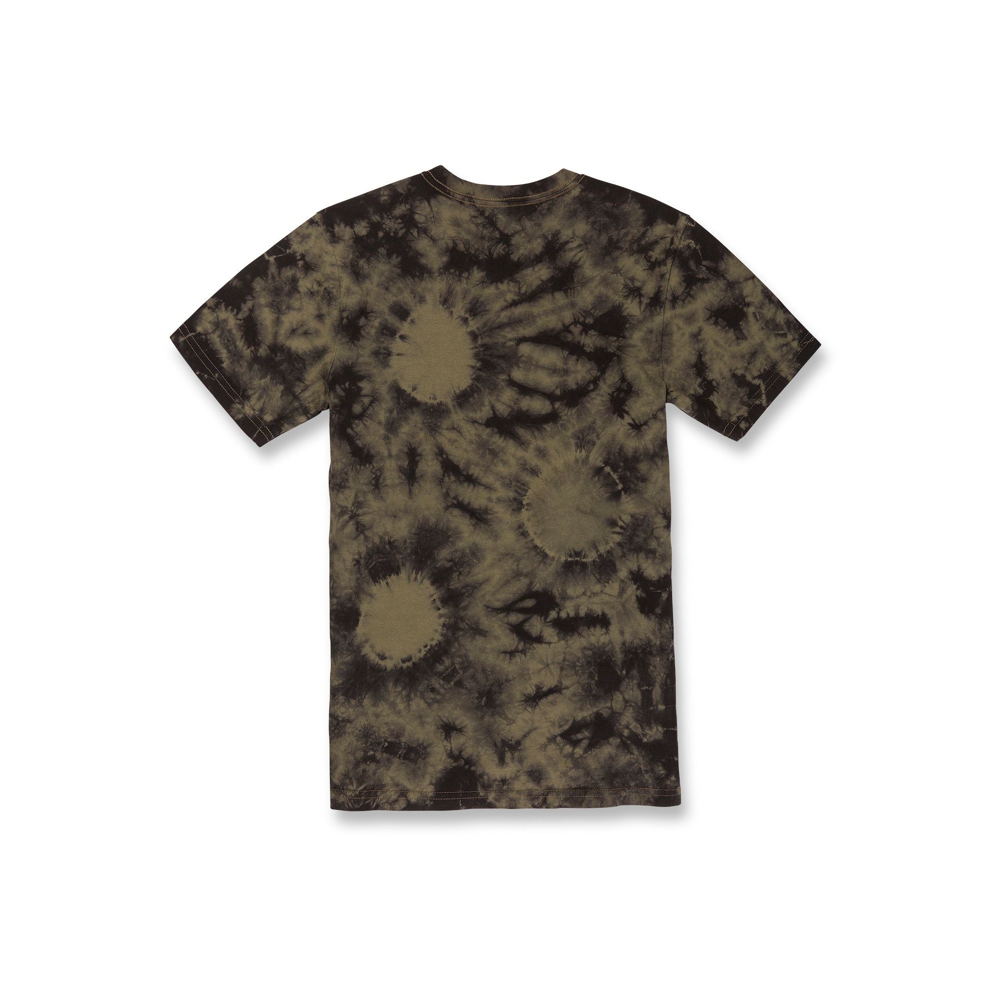 VOLCOM Boys Iconic Stone Tie Dye T-Shirt Military Boy's T-Shirts Volcom 
